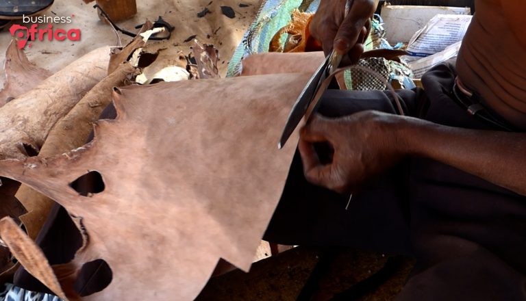 The Association of Leather Craftsmen of Bamari shoes the populations
