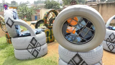 Recycling old tires to create furniture in Kigali